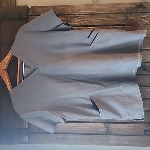 Women's "White Cross" scrub top; size XL